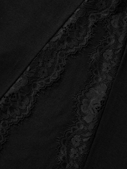 Bold High-Slit Lace Cami Sleep Dress