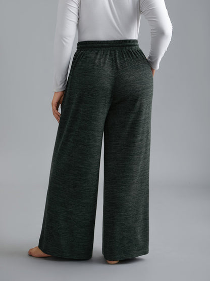 Heather Drawstring Loose Lounge Bottoms