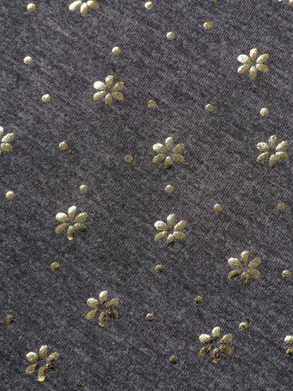 Supersoft Stretchy Gold Floral T-Shirt