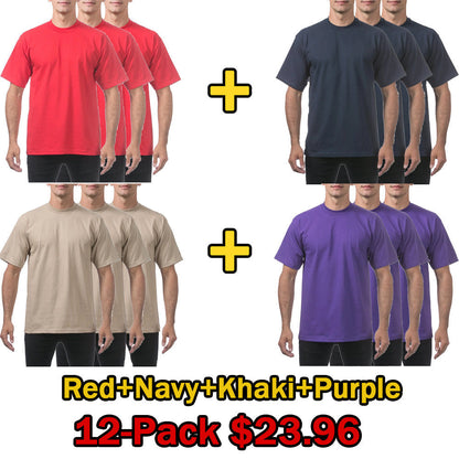 Men's Heavyweight Cotton Short Sleeve Crew Neck T-Shirt