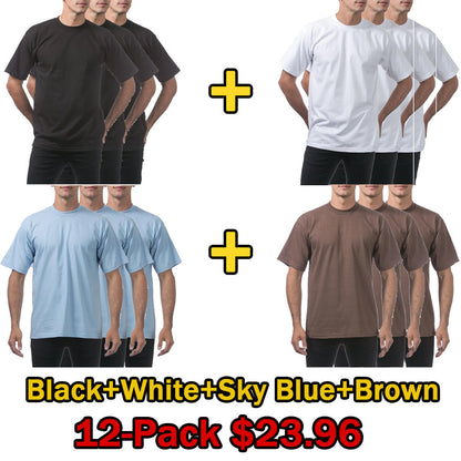 Men's Heavyweight Cotton Short Sleeve Crew Neck T-Shirt
